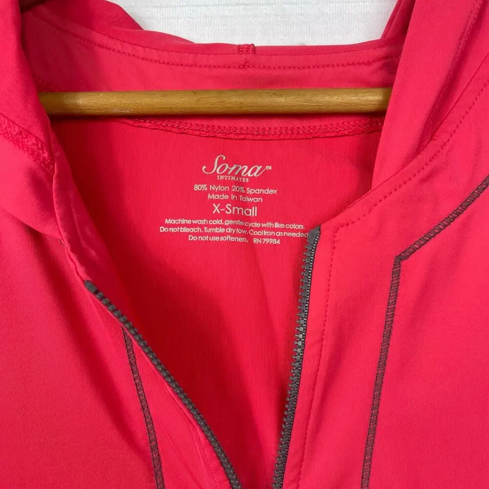 Soma Intimates‎ Pink Gray Zip Up Activewear Jacket XS